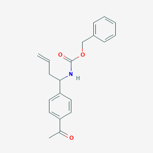 molecular formula C20H21NO3 B14196378 Carbamic acid, [1-(4-acetylphenyl)-3-butenyl]-, phenylmethyl ester CAS No. 852288-72-3