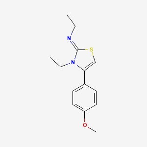 molecular formula C14H18N2OS B14196382 (2Z)-N,3-Diethyl-4-(4-methoxyphenyl)-1,3-thiazol-2(3H)-imine CAS No. 918538-81-5