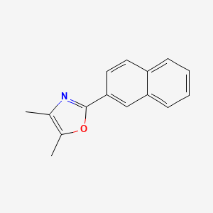 molecular formula C15H13NO B14196398 Oxazole, 4,5-dimethyl-2-(2-naphthalenyl)- CAS No. 832076-73-0