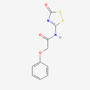 molecular formula C10H8N2O3S2 B14196418 N-(3-Oxo-3H-1,2,4-dithiazol-5-yl)-2-phenoxyacetamide CAS No. 918503-87-4