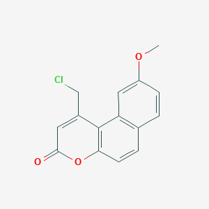 molecular formula C15H11ClO3 B14196441 1-(Chloromethyl)-9-methoxy-3H-naphtho[2,1-b]pyran-3-one CAS No. 861820-84-0