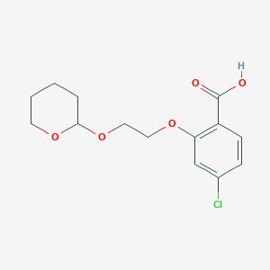 4-Chloro-2-{2-[(oxan-2-yl)oxy]ethoxy}benzoic acid