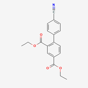 molecular formula C19H17NO4 B14196449 Diethyl 4'-cyano[1,1'-biphenyl]-2,4-dicarboxylate CAS No. 922529-73-5