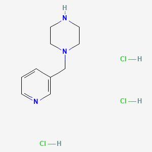 molecular formula C10H18Cl3N3 B1419645 1-(吡啶-3-基甲基)哌嗪三盐酸盐 CAS No. 333992-77-1