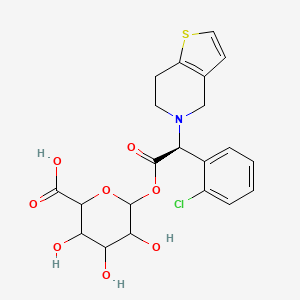 molecular formula C21H22ClNO8S B1419646 6-[(2S)-2-(2-Chlorophenyl)-2-(6,7-dihydro-4H-thieno[3,2-c]pyridin-5-yl)acetyl]oxy-3,4,5-trihydroxyoxane-2-carboxylic acid CAS No. 1314116-53-4