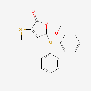 5-Methoxy-5-[methyl(diphenyl)silyl]-3-(trimethylsilyl)furan-2(5H)-one