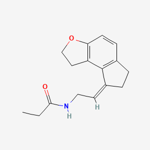 N-[(2Z)-2-(1,2,6,7-tetrahydrocyclopenta[e][1]benzofuran-8-ylidene)ethyl]propanamide