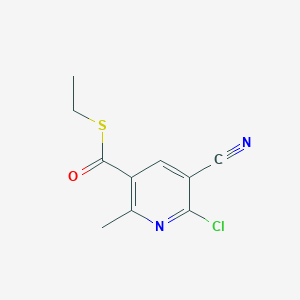 molecular formula C10H9ClN2OS B14196525 S-ethyl 6-chloro-5-cyano-2-methylpyridine-3-carbothioate CAS No. 919354-45-3