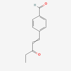 molecular formula C12H12O2 B14196545 4-(3-Oxopent-1-en-1-yl)benzaldehyde CAS No. 921206-12-4