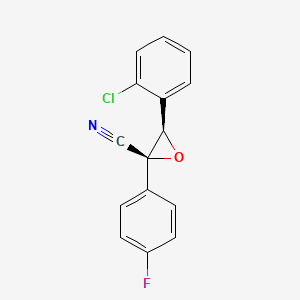 molecular formula C15H9ClFNO B14196548 (2S,3R)-3-(2-Chlorophenyl)-2-(4-fluorophenyl)oxirane-2-carbonitrile CAS No. 922730-01-6