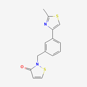 2-{[3-(2-Methyl-1,3-thiazol-4-yl)phenyl]methyl}-1,2-thiazol-3(2H)-one