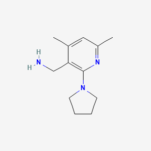 molecular formula C12H19N3 B1419657 [4,6-二甲基-2-(吡咯烷-1-基)吡啶-3-基]甲胺 CAS No. 1193387-80-2