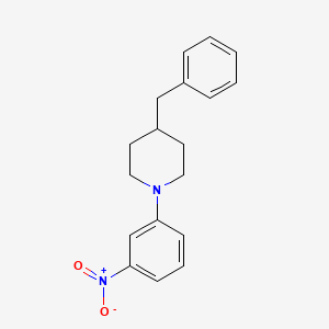 molecular formula C18H20N2O2 B14196575 4-Benzyl-1-(3-nitro-phenyl)-piperidine CAS No. 831203-53-3