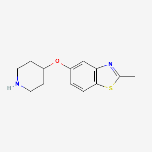 molecular formula C13H16N2OS B1419659 2-甲基-5-(哌啶-4-氧基)苯并[D]噻唑 CAS No. 951623-91-9