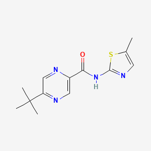 molecular formula C13H16N4OS B14196606 5-tert-Butyl-N-(5-methyl-1,3-thiazol-2-yl)pyrazine-2-carboxamide CAS No. 879547-33-8