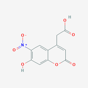 (7-Hydroxy-6-nitro-2-oxo-2H-1-benzopyran-4-yl)acetic acid