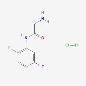 molecular formula C8H9ClF2N2O B1419662 N~1~-(2,5-二氟苯基)甘氨酰胺盐酸盐 CAS No. 1046757-37-2