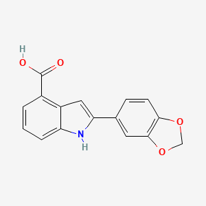 2-(2H-1,3-Benzodioxol-5-yl)-1H-indole-4-carboxylic acid