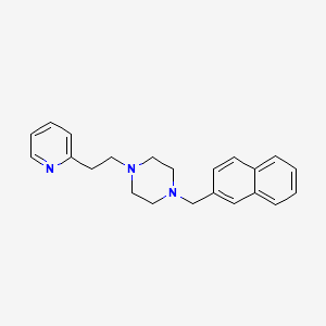 molecular formula C22H25N3 B14196649 1-[(Naphthalen-2-yl)methyl]-4-[2-(pyridin-2-yl)ethyl]piperazine CAS No. 918481-94-4