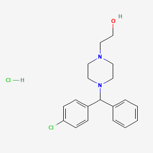 molecular formula C19H24Cl2N2O B1419666 4-[(4-氯苯基)苯基甲基]-1-哌嗪乙醇盐酸盐 CAS No. 1177093-13-8