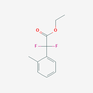 molecular formula C11H12F2O2 B1419667 乙酸2,2-二氟-(2-甲基苯基)酯 CAS No. 698378-71-1