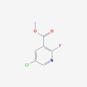 molecular formula C7H5ClFNO2 B1419669 5-氯-2-氟烟酸甲酯 CAS No. 1214324-17-0