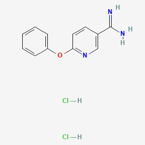 molecular formula C12H13Cl2N3O B1419671 6-苯氧基吡啶-3-甲酰胺二盐酸盐 CAS No. 1208952-56-0
