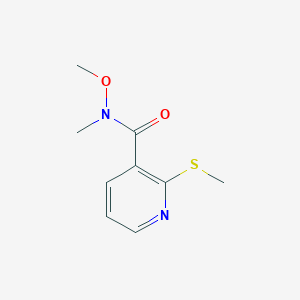 molecular formula C9H12N2O2S B1419673 N-甲氧基-N-甲基-2-(甲硫基)烟酰胺 CAS No. 1208875-80-2