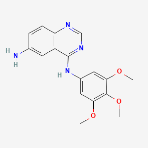 molecular formula C17H18N4O3 B14196756 4,6-Quinazolinediamine, N-(3,4,5-trimethoxyphenyl)- CAS No. 899830-01-4