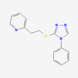 molecular formula C15H14N4S B1419676 2-{2-[(4-苯基-4H-1,2,4-三唑-3-基)硫代]乙基}吡啶 CAS No. 1210753-31-3