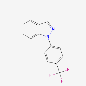 molecular formula C15H11F3N2 B14196763 4-Methyl-1-[4-(trifluoromethyl)phenyl]-1H-indazole CAS No. 860007-80-3