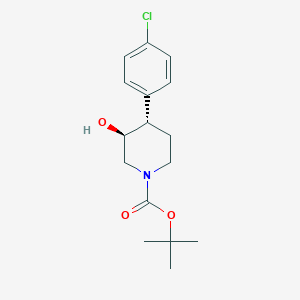 molecular formula C16H22ClNO3 B1419677 反式 (+/-) 叔丁基 4-(4-氯苯基)-3-羟基哌啶-1-羧酸酯 CAS No. 188861-32-7