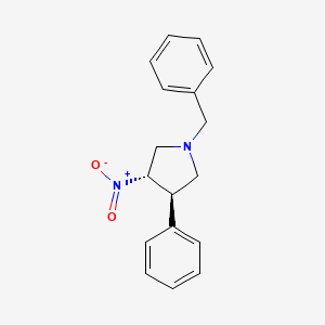 molecular formula C17H18N2O2 B1419678 反式 (+/-) 1-苄基-3-硝基-4-苯基吡咯烷 CAS No. 756791-42-1