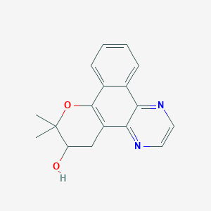 molecular formula C17H16N2O2 B14196786 5H-Benzo[f]pyrano[2,3-h]quinoxalin-6-ol, 6,7-dihydro-7,7-dimethyl- CAS No. 833122-28-4