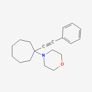 molecular formula C19H25NO B14196787 Morpholine, 4-[1-(phenylethynyl)cycloheptyl]- CAS No. 835654-22-3