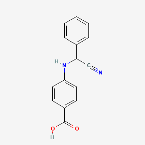 molecular formula C15H12N2O2 B1419679 4-(Cyano(phenyl)methylamino)benzoic acid CAS No. 88170-04-1