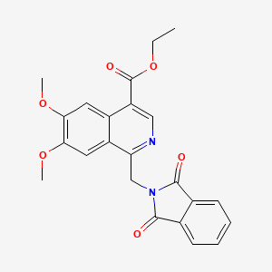 Ethyl 1-((1,3-dioxoisoindolin-2-YL)methyl)-6,7-dimethoxyisoquinoline-4-carboxylate
