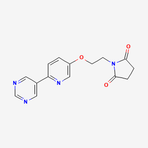 1-(2-{[6-(Pyrimidin-5-yl)pyridin-3-yl]oxy}ethyl)pyrrolidine-2,5-dione