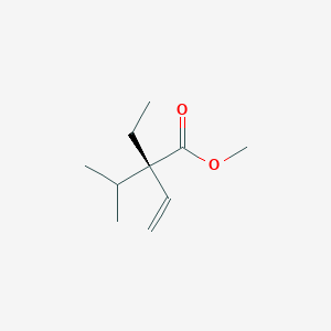 Methyl (2S)-2-ethyl-2-(propan-2-yl)but-3-enoate