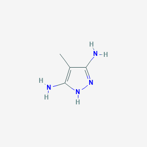 molecular formula C4H8N4 B1419683 4-甲基-1H-吡唑-3,5-二胺 CAS No. 1284219-41-5
