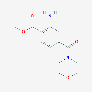 B1419686 Methyl 2-amino-4-(morpholine-4-carbonyl)benzoate CAS No. 322764-64-7