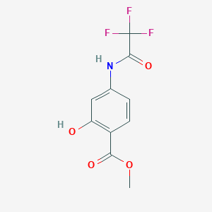 molecular formula C10H8F3NO4 B1419688 Methyl 2-hydroxy-4-(2,2,2-trifluoroacetamido)benzoate CAS No. 1092460-41-7