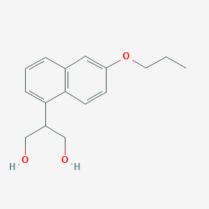 molecular formula C16H20O3 B1419693 2-(6-丙氧基萘-1-基)丙烷-1,3-二醇 CAS No. 1000340-10-2