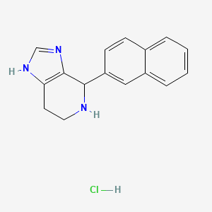 molecular formula C16H16ClN3 B1419694 4-(萘-2-基)-4,5,6,7-四氢-1H-咪唑并[4,5-C]吡啶盐酸盐 CAS No. 1189872-59-0