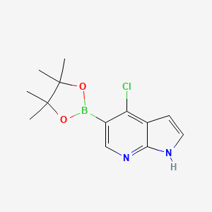 molecular formula C13H16BClN2O2 B1419700 4-氯-5-(4,4,5,5-四甲基-1,3,2-二氧杂硼环-2-基)-1H-吡咯并[2,3-b]吡啶 CAS No. 1072145-24-4