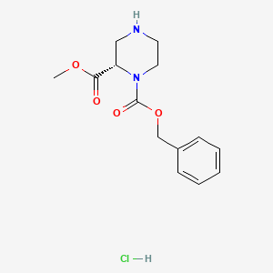 molecular formula C14H19ClN2O4 B1419707 (S)-1-苄基 2-甲基哌嗪-1,2-二甲酸盐酸盐 CAS No. 1217444-22-8