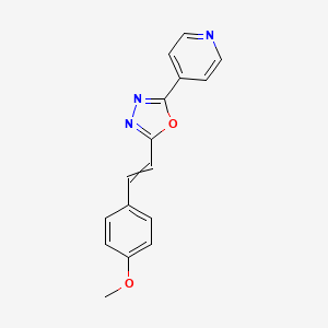 4-{5-[2-(4-Methoxyphenyl)ethenyl]-1,3,4-oxadiazol-2-yl}pyridine