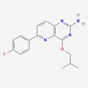 6-(4-Fluorophenyl)-4-(2-methylpropoxy)pyrido[3,2-d]pyrimidin-2-amine