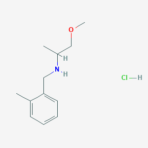 molecular formula C12H20ClNO B1419718 (2-Methoxy-1-methyl-ethyl)-(2-methyl-benzyl)-amine hydrochloride CAS No. 1185294-69-2