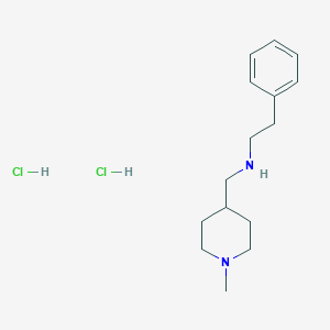 molecular formula C15H26Cl2N2 B1419719 N-[(1-Methylpiperidin-4-YL)methyl]-2-phenylethanamine dihydrochloride CAS No. 1185293-42-8